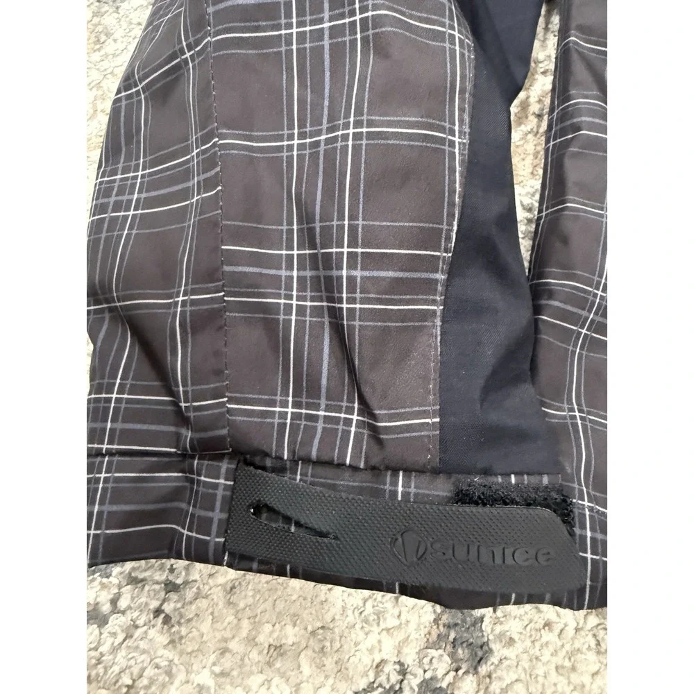 SUNICE TYPHOON Gray Black Plaid Poly Golf Full Zip Jacket‎ Size Medium